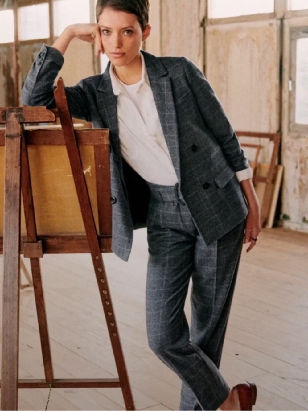 Sezane suit- Christie blazer size 4 (36) new with tags. Have matching pants